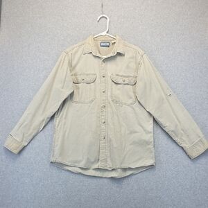 Fieldmaster Vintage Fieldmaster Khaki Work Shirt USA Made Distressed